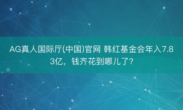 AG真人国际厅(中国)官网 韩红基金会年入7.83亿，钱齐花到哪儿了？