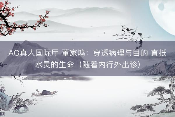 AG真人国际厅 董家鸿：穿透病理与目的 直抵水灵的生命（随着内行外出诊）
