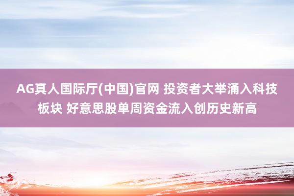 AG真人国际厅(中国)官网 投资者大举涌入科技板块 好意思股单周资金流入创历史新高